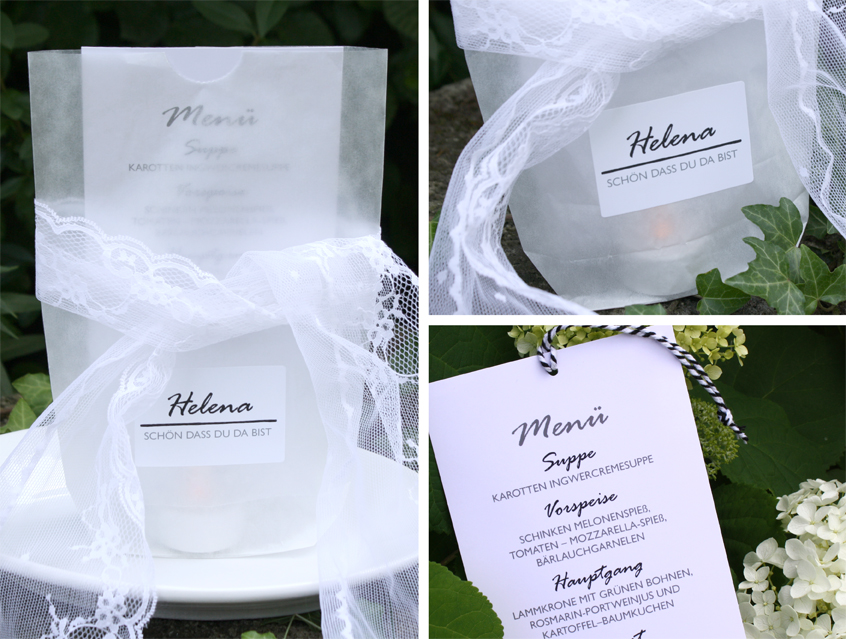 no. 7141 - Menükarte Hochzeit Menu Menü Hochzeit "Menü aus der Tüte" Getränkekarte Hochzeitsmenü zur Hochzeitseinladung Elegant White Hochzeitskarte Karte Papeterie Hochzeitspapeterie weiß weiss exklusiv elegant modern vornehm