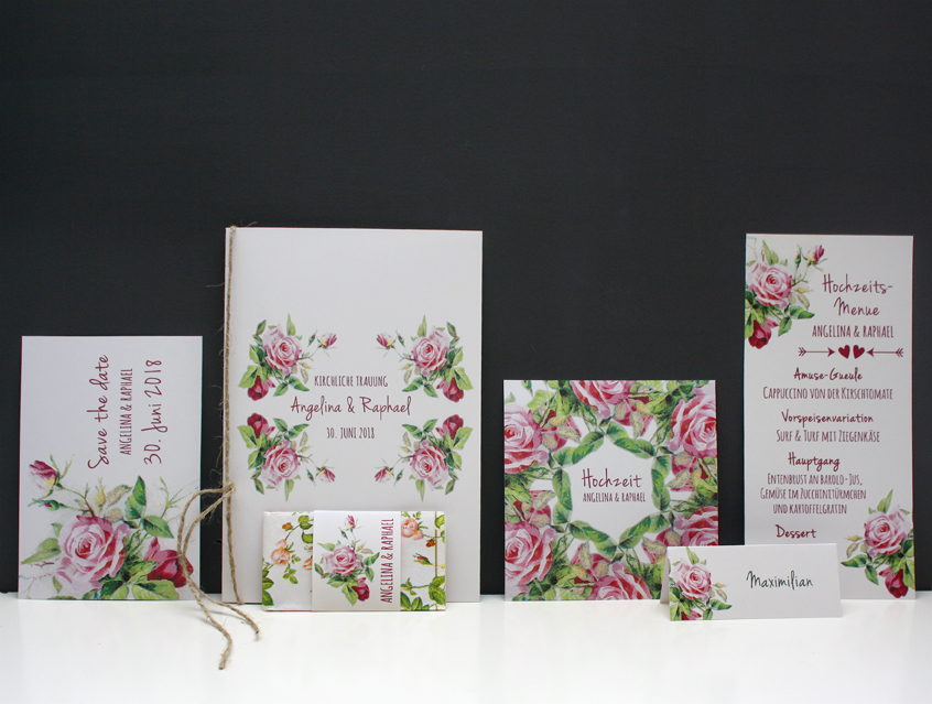 no. 7143 - Einladung Hochzeit Hochzeitseinladung Hochzeitskarte chalkboard Kreide Tafel Rosen roses schwarz rosa vanille Vintage