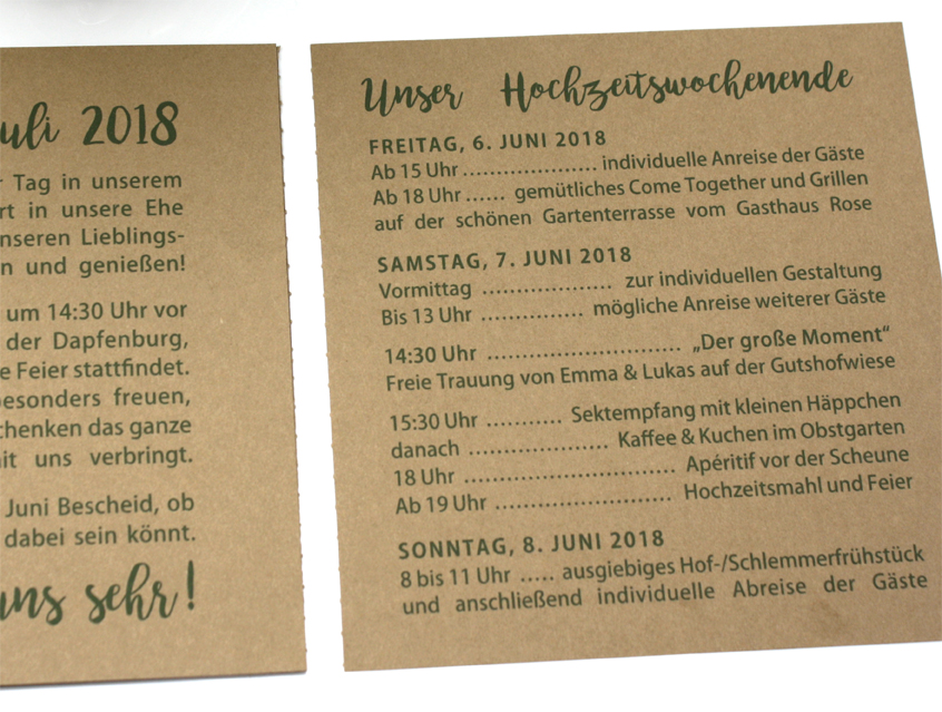 no. 7146 - an Perforierung abgetrennte Kartenseite Einladung Hochzeit Hochzeitseinladung Hochzeitskarte Karte Papeterie Hochzeitspapeterie natur Naturkarton Naturpapier Naturpapier Kraftpapier Kraft Karton weiss weiß Packpapier Rillenoptik Boho bohemian wedding Flower Power Blütenkranz Blumenkranz Olive Olivenzweig Blume Blumen Blüte Kranz Ranke Kordel shabby chic vintage hip Hippie Style