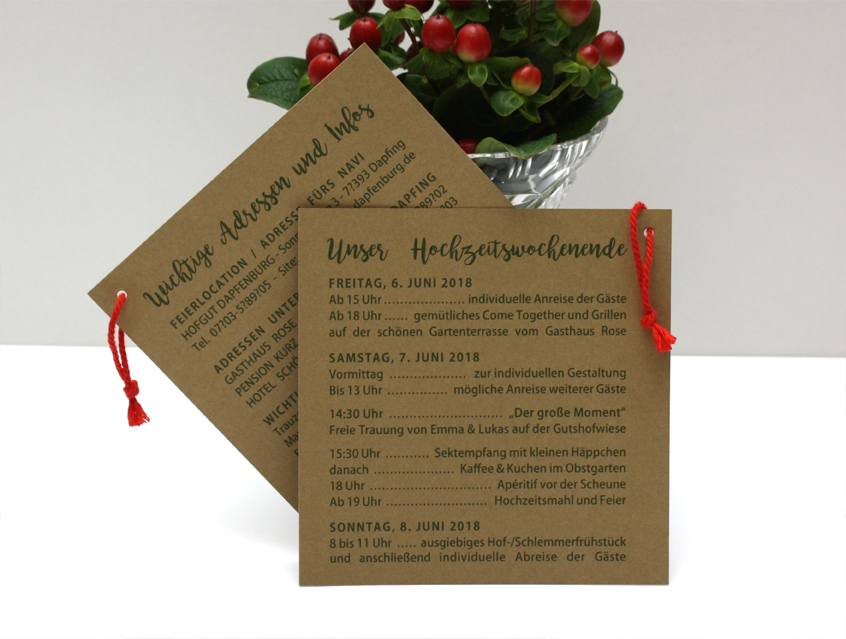 no. 7146 -Einleger Einlegekarte Tagesablauf Hochzeitsablauf Einladung Hochzeit Hochzeitseinladung Hochzeitskarte Karte Papeterie Hochzeitspapeterie natur Naturkarton Naturpapier Naturpapier Kraftpapier Kraft Karton weiss weiß Packpapier Rillenoptik Boho bohemian wedding Flower Power Blütenkranz Blumenkranz Olive Olivenzweig Blume Blumen Blüte Kranz Ranke Kordel shabby chic vintage hip Hippie Style