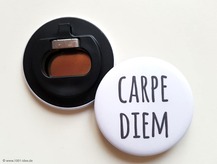 ars bibendi Flaschenöffner in weiß mit Kunststoffrückseite, matter Button in anthrazit-Optik